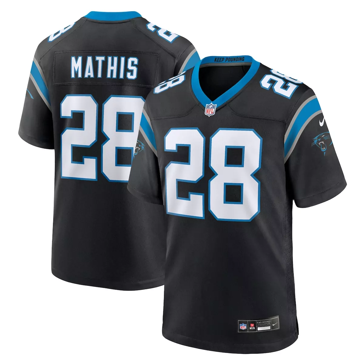 carolina panthers d j wonnum black game jersey q6i