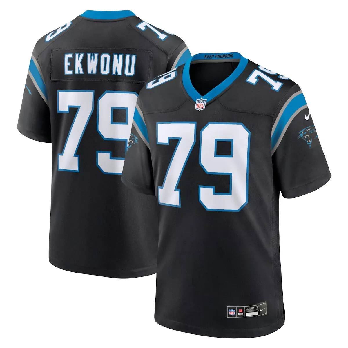 carolina panthers hunter renfrow black team game jersey 1v9