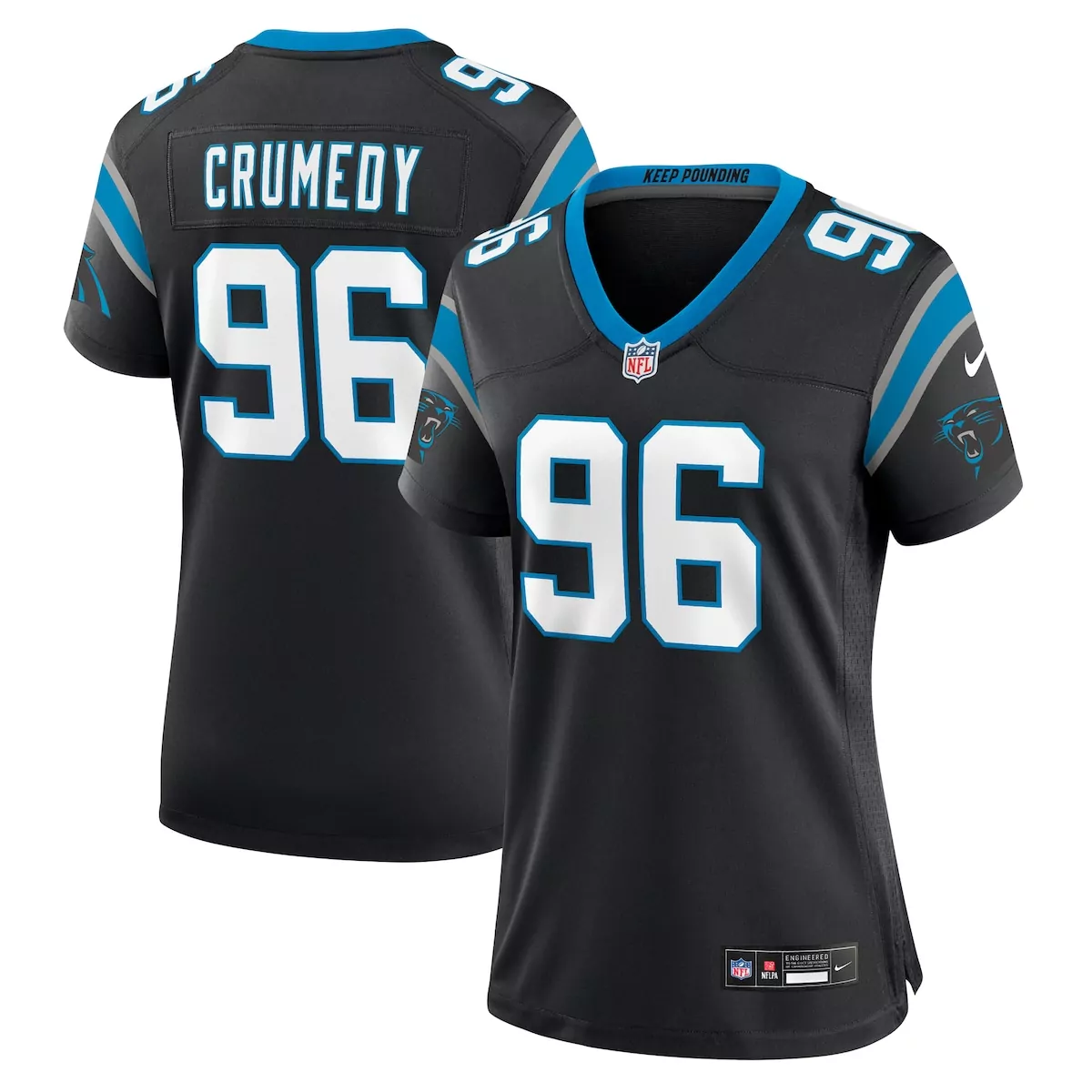 carolina panthers jaden crumedy black game jersey pjo