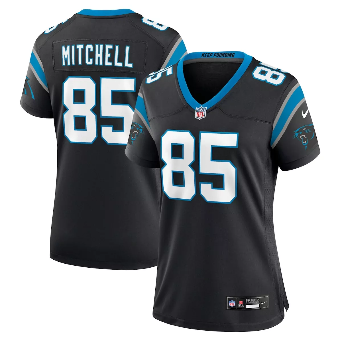 carolina panthers james mitchell black team game jersey i4k