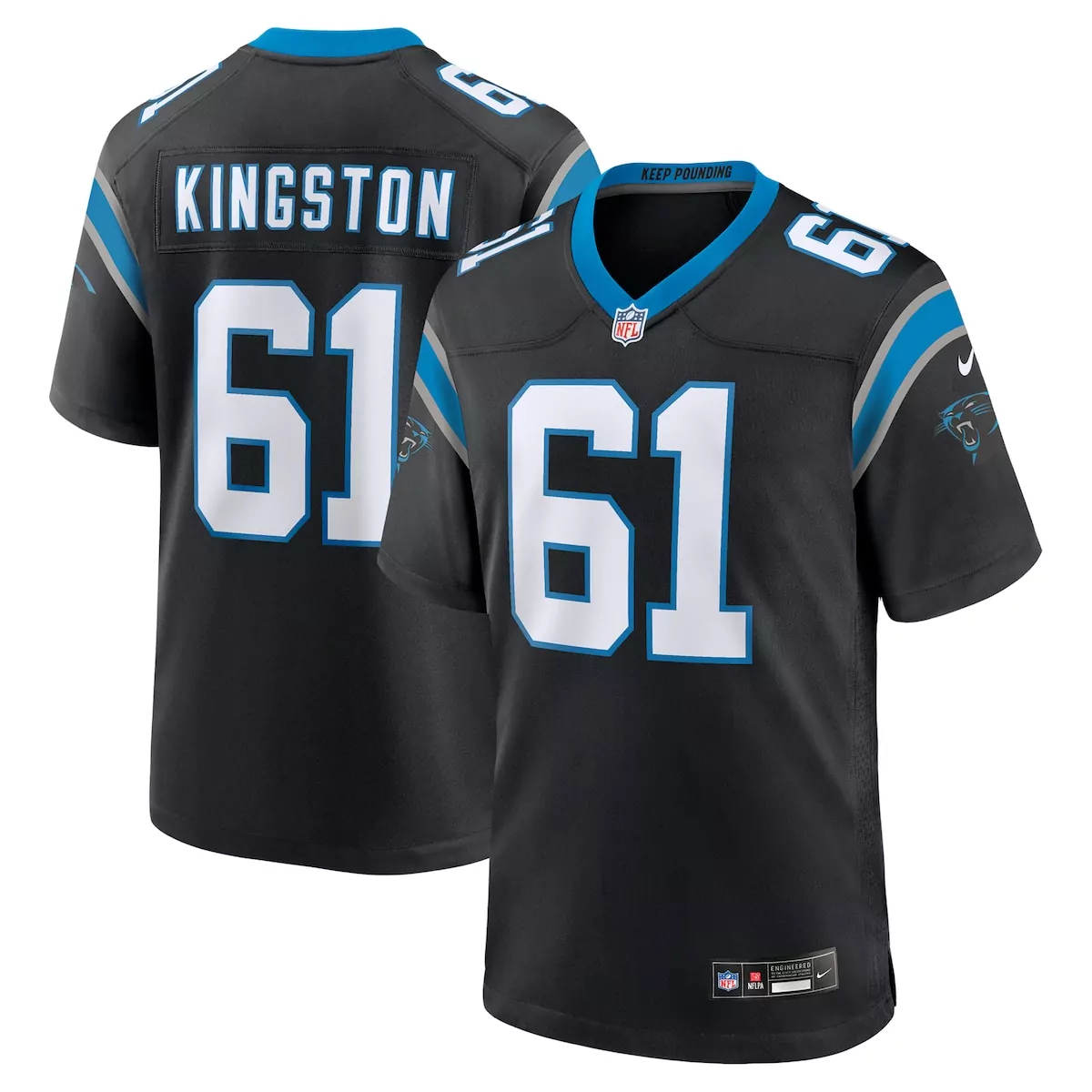 carolina panthers james mitchell black team game jersey i4k