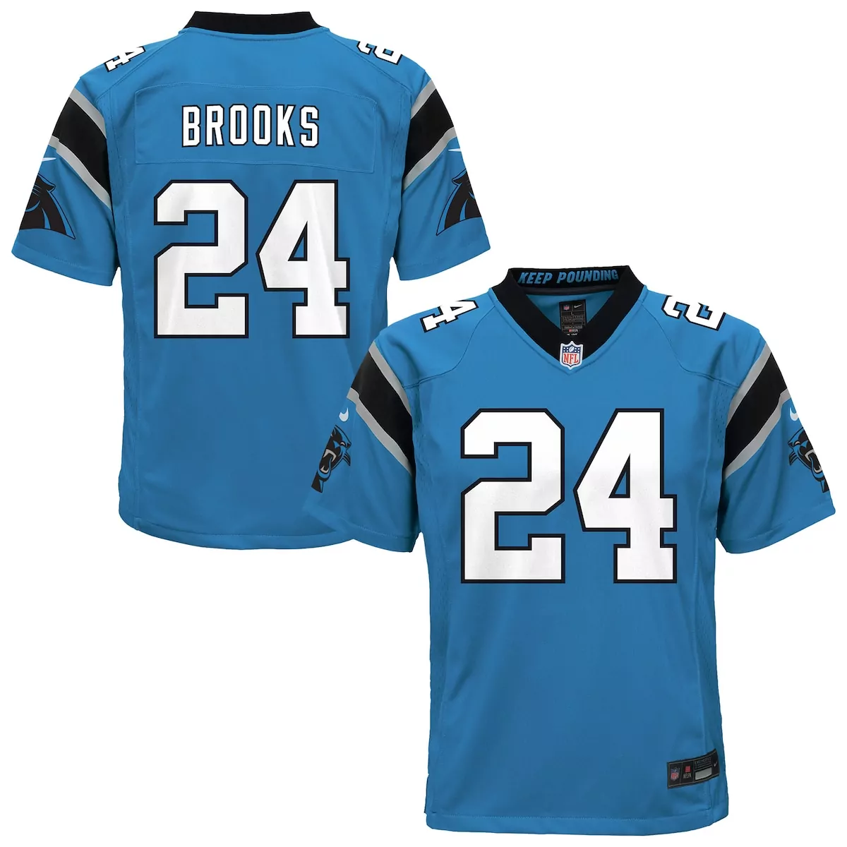 carolina panthers jonathon brooks blue game jersey
