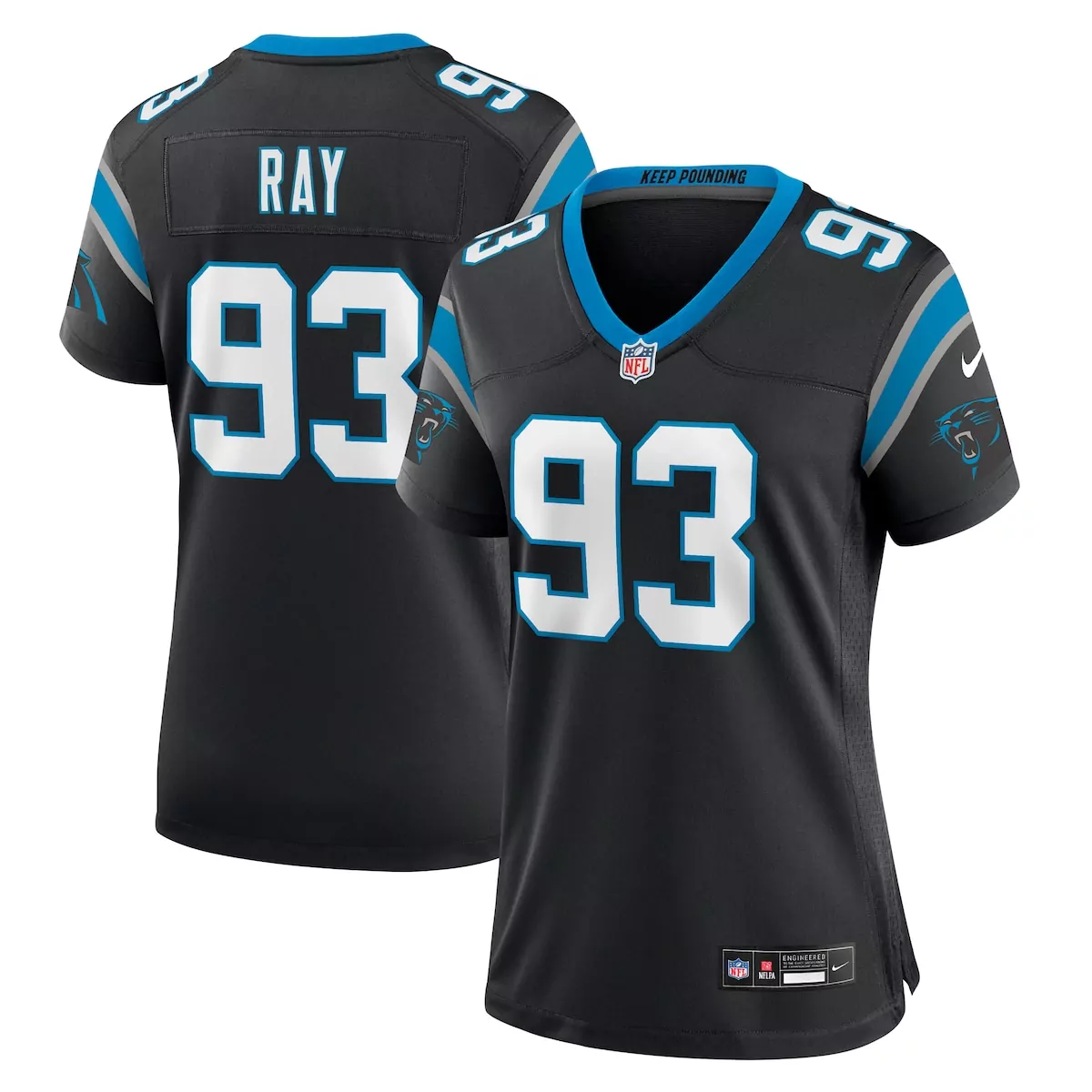 carolina panthers labryan ray black team game jersey viu