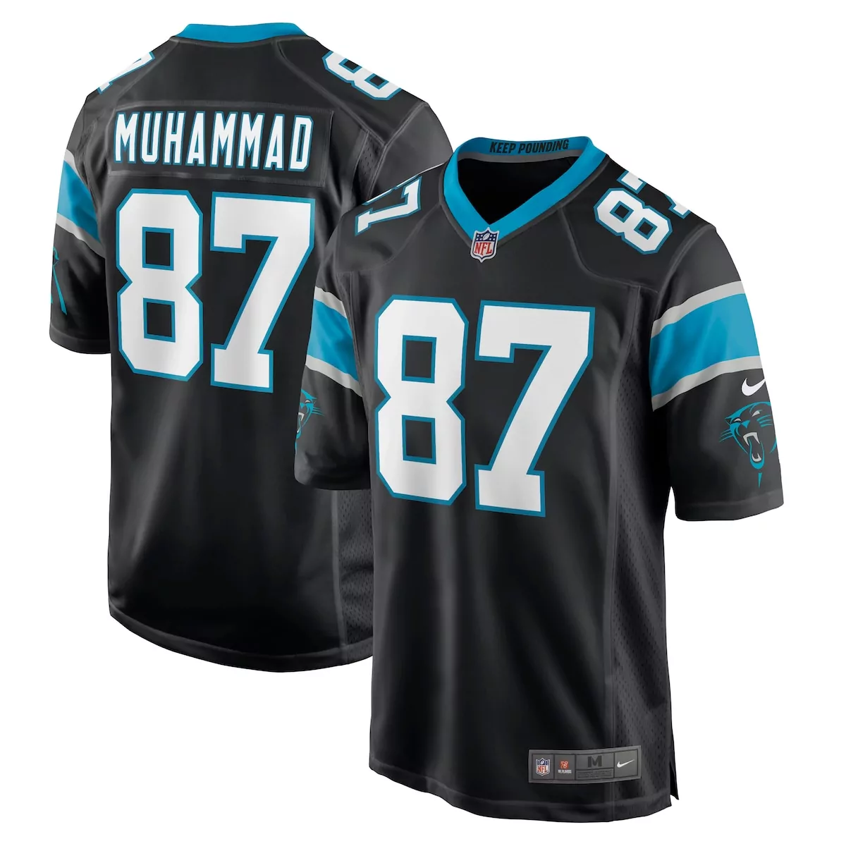 carolina panthers muhsin muhammad black retired player jersey