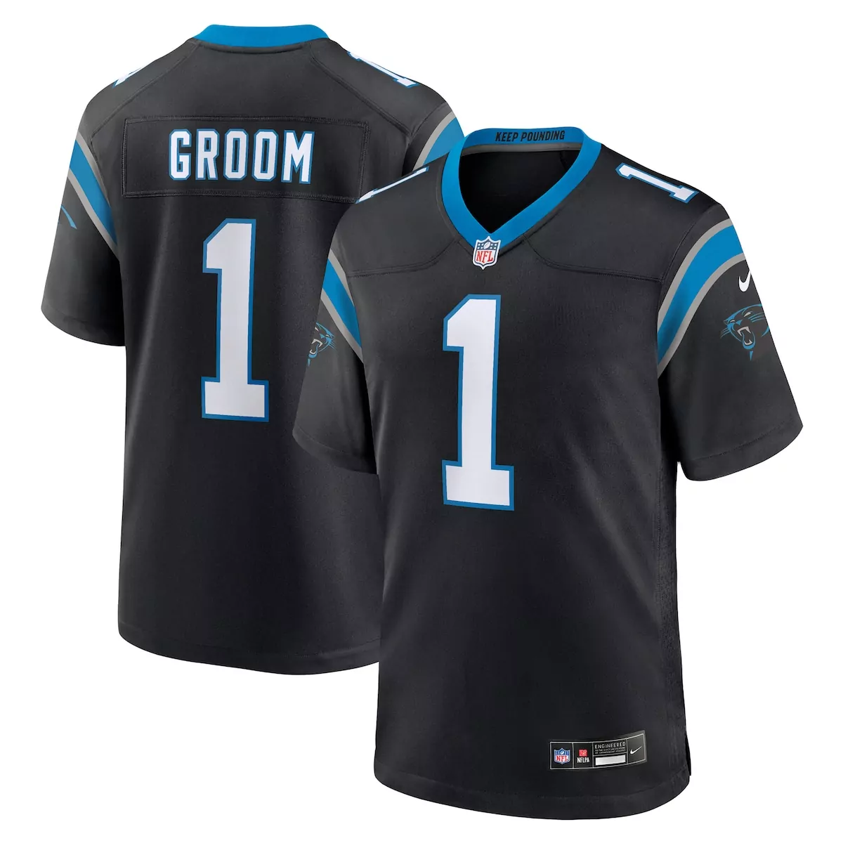 carolina panthers corey thornton black team game jersey lju