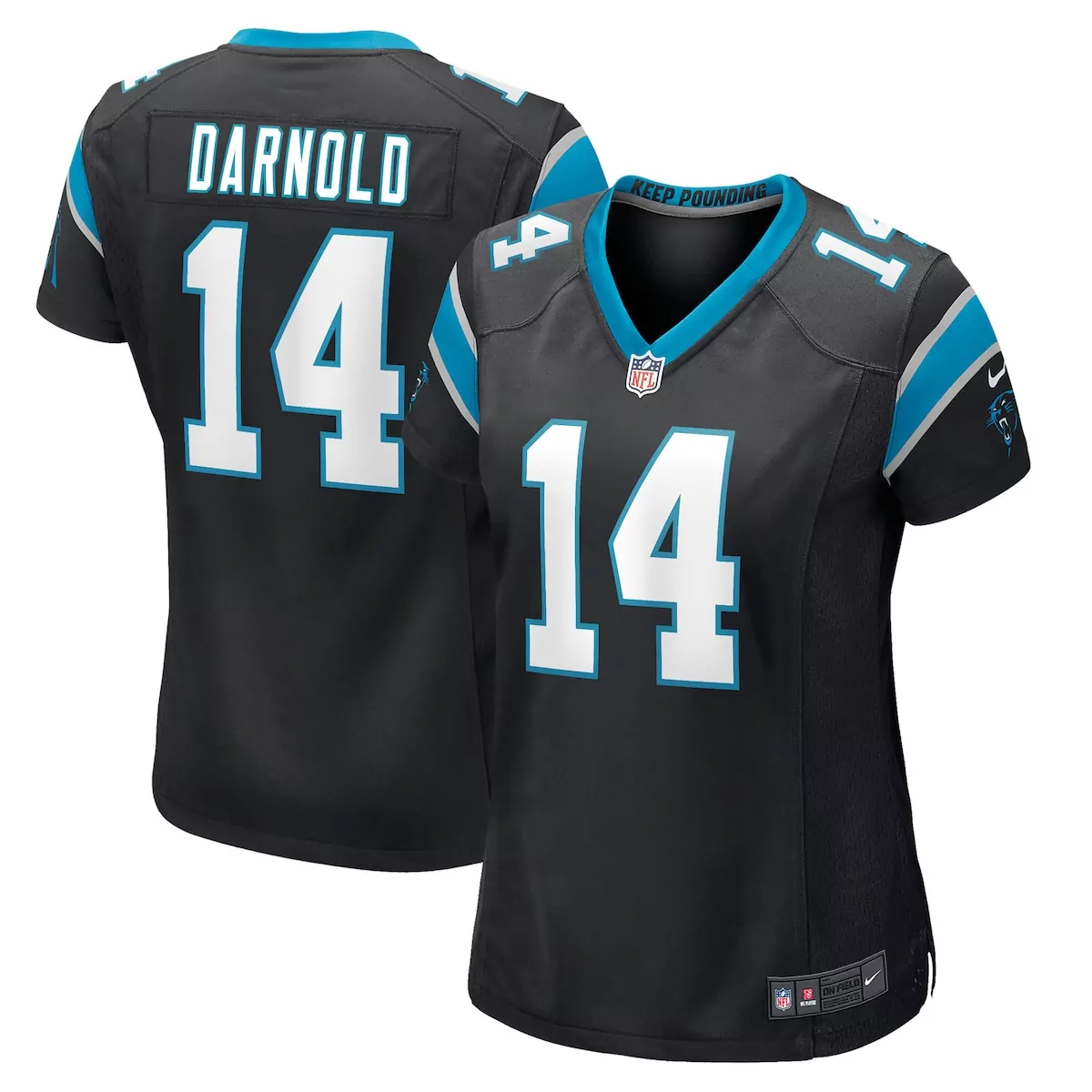 carolina panthers sam darnold black game jersey