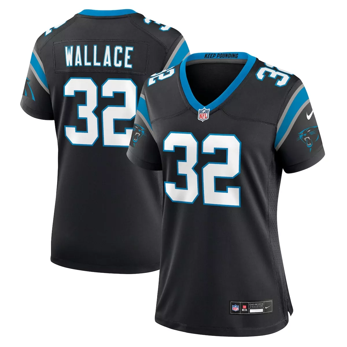 carolina panthers tommy tremble black team game jersey