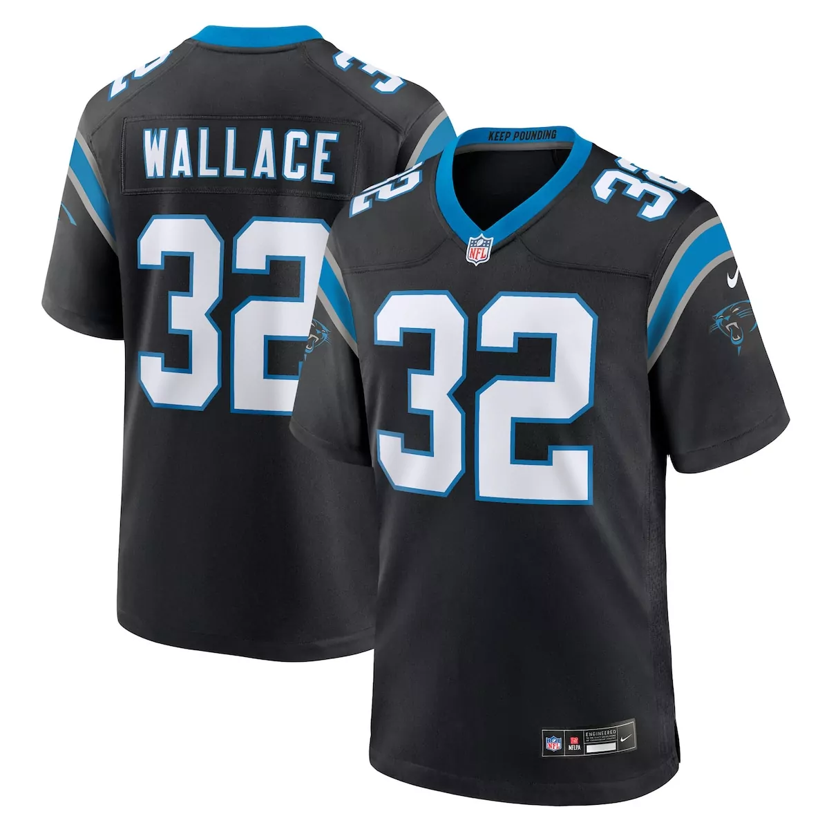 carolina panthers tommy tremble black team game jersey