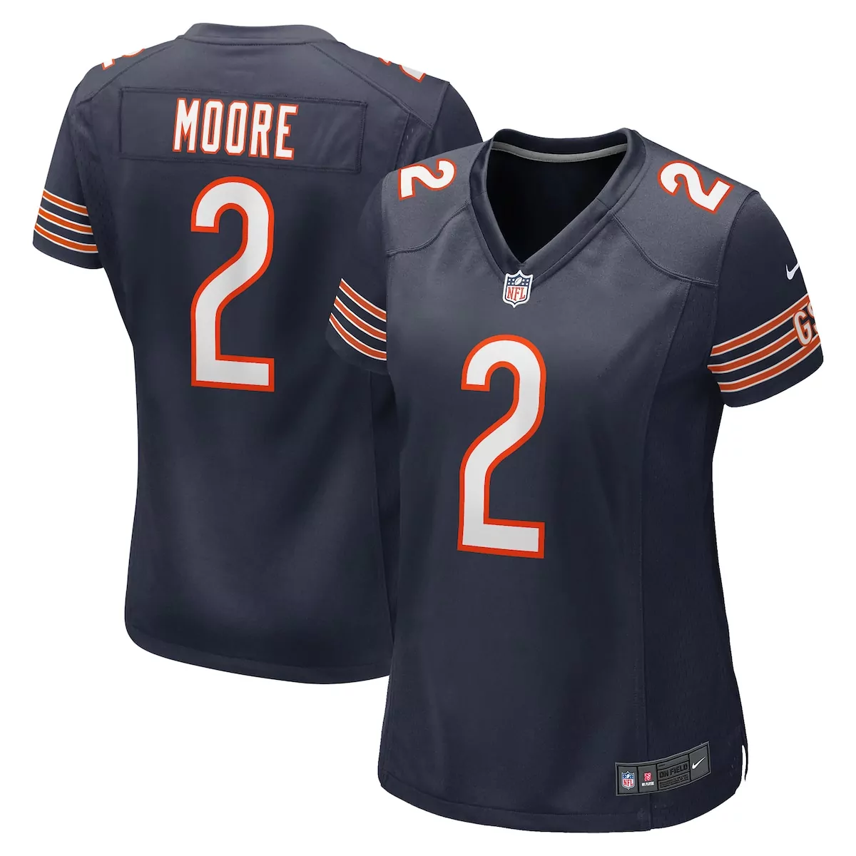 chicago bears d j moore navy player jersey