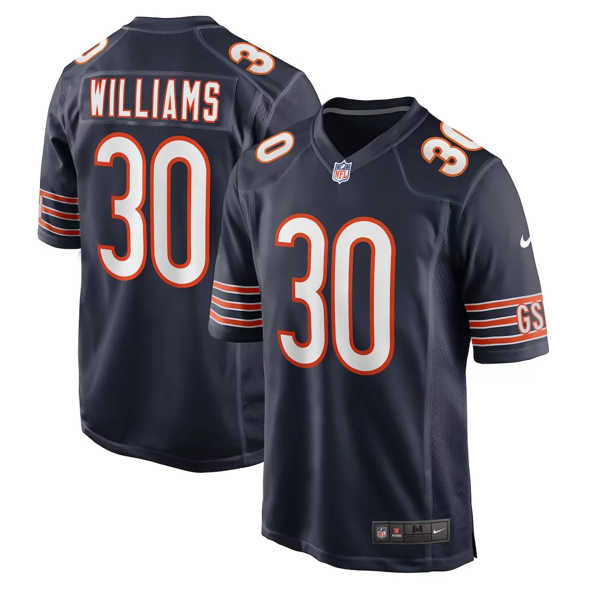 chicago bears joejuan williams navy game jersey