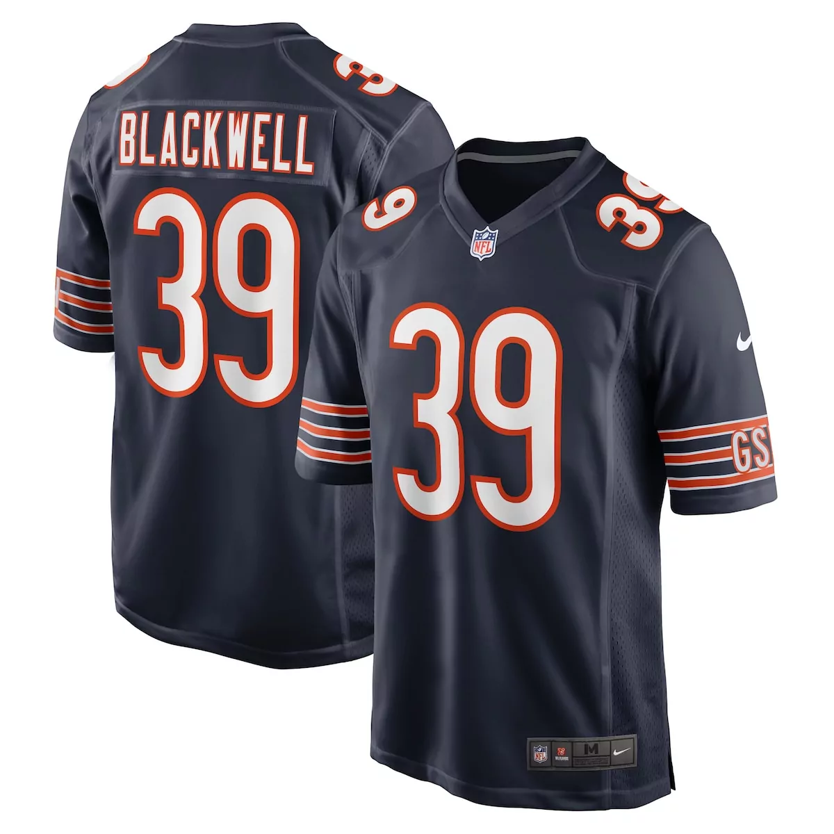 chicago bears josh blackwell navy game player jersey