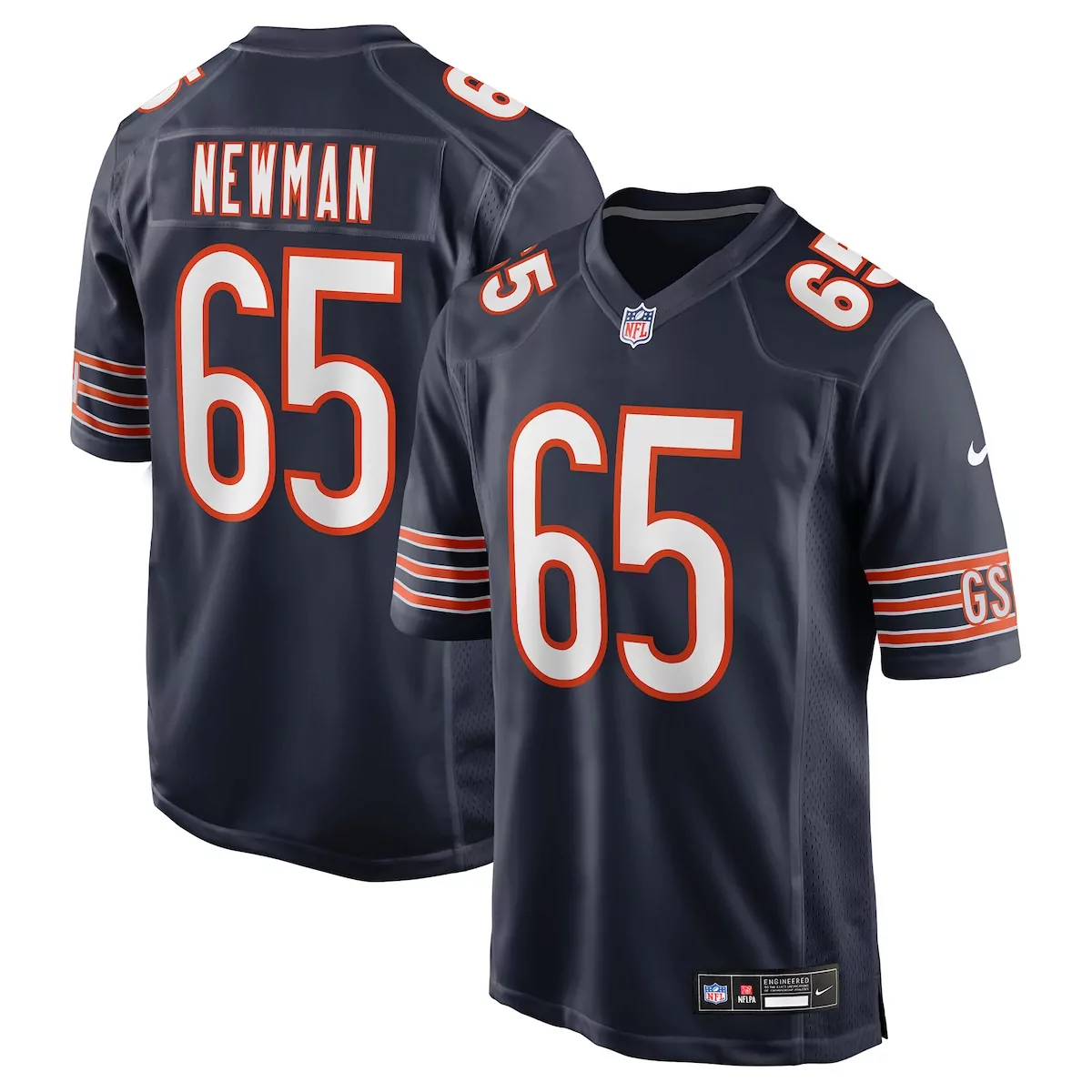 chicago bears luke newman navy team game jersey izc