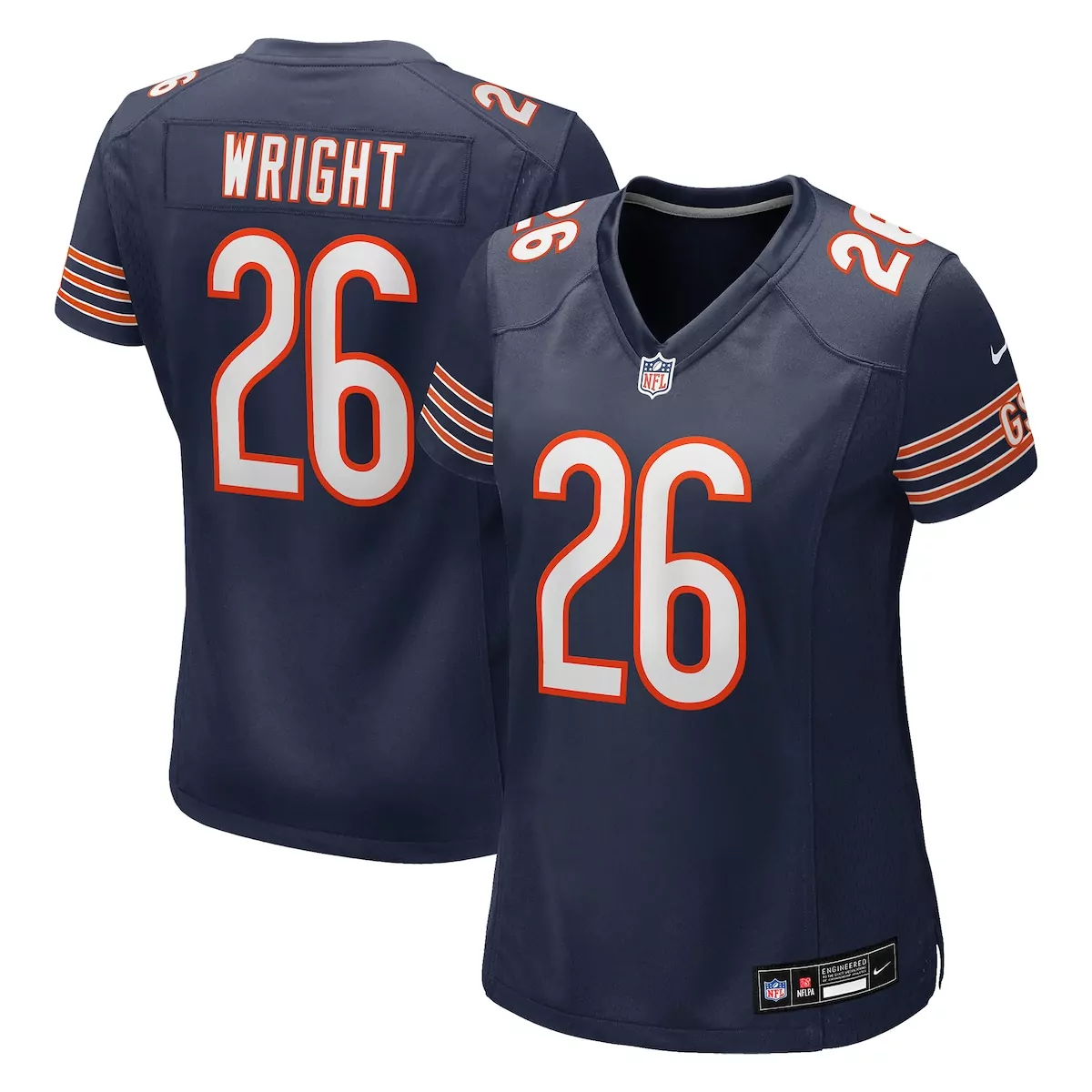 chicago bears nahshon wright navy team game jersey d0c