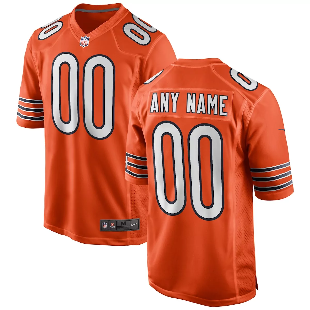 chicago bears orange alternate custom game jersey 7j