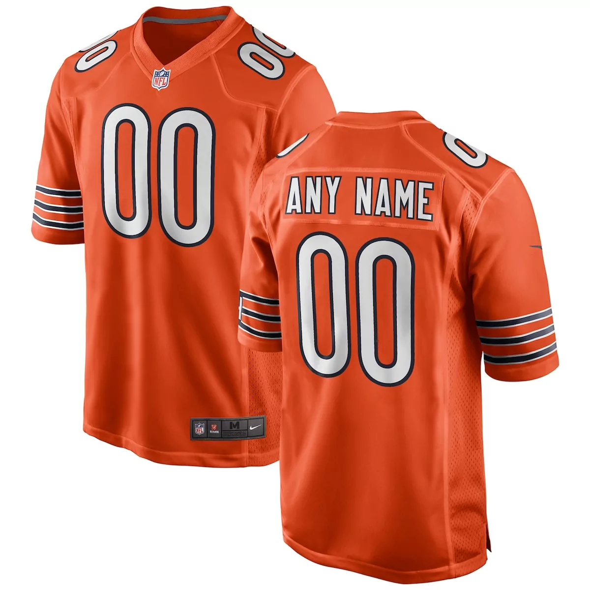 chicago bears orange alternate custom game jersey 7j