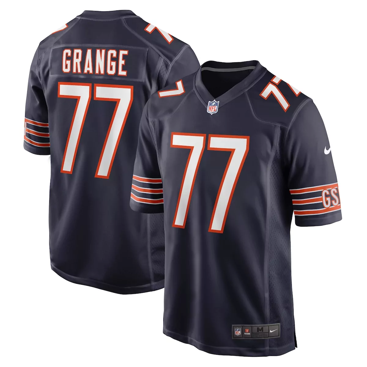 chicago bears red grange navy retired player jersey xg3