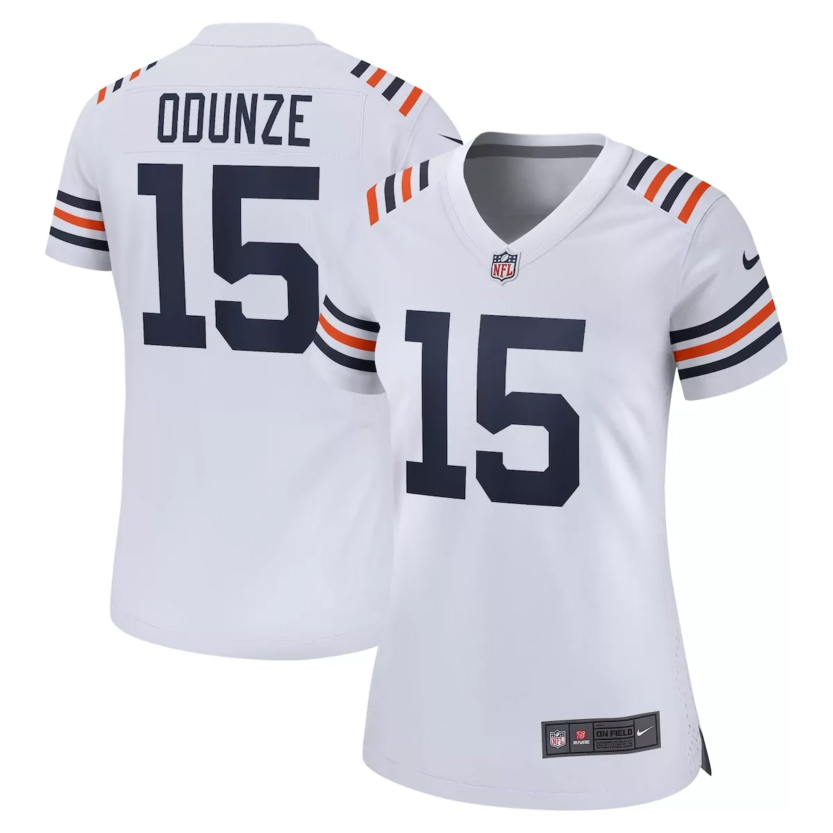 chicago bears rome odunze white alternate game jersey pmn
