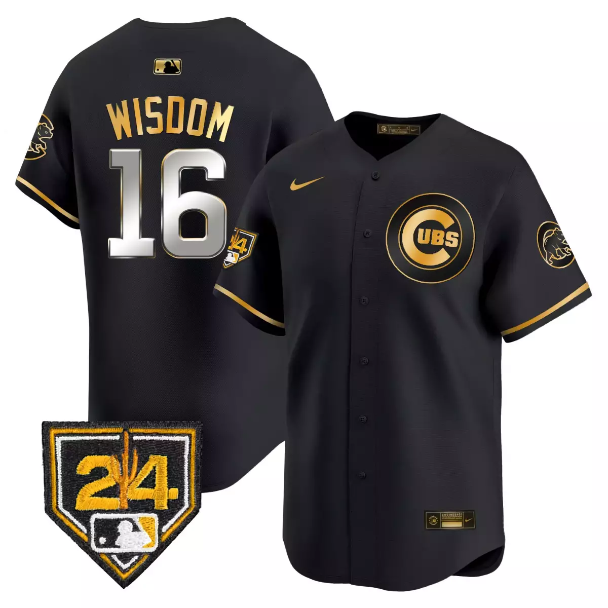 Wisdom Chicago Cubs 16 White Jersey | Tokyo Series 2025 Vapor Premier Limited | Stitched Baseball Fan Gear for Men, Women & Youth