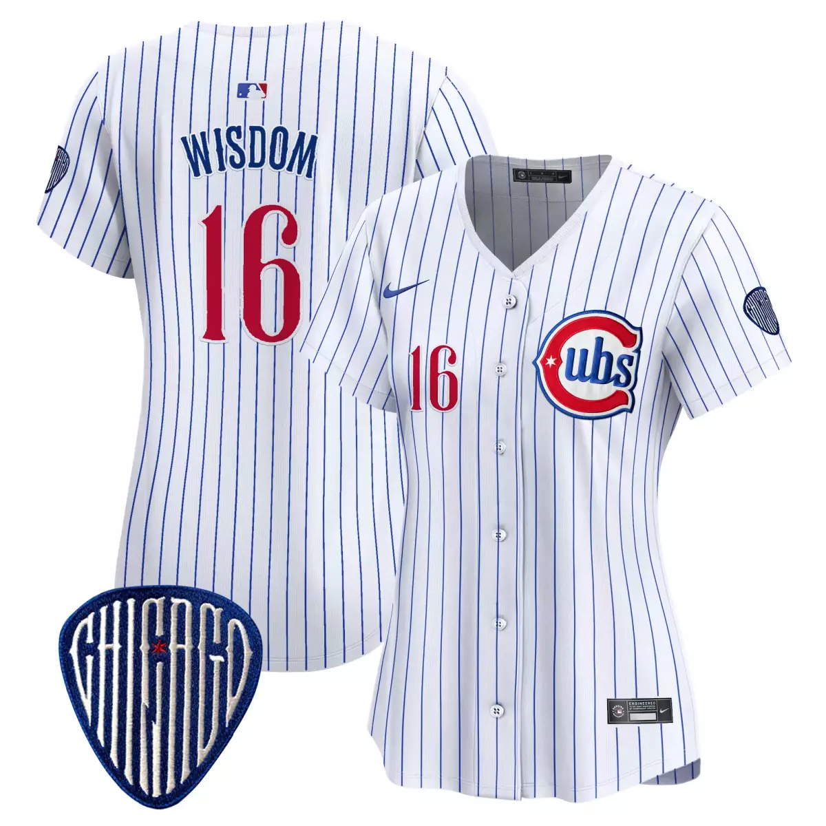 chicago cubs 16 wisdom white jersey 2025 independence day vapor premier limited all stitched qnd