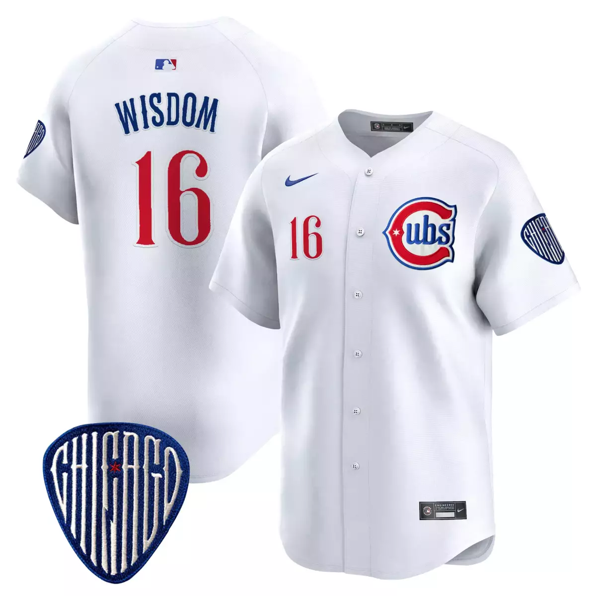 chicago cubs 16 wisdom white jersey 2025 independence day vapor premier limited all stitched qnd