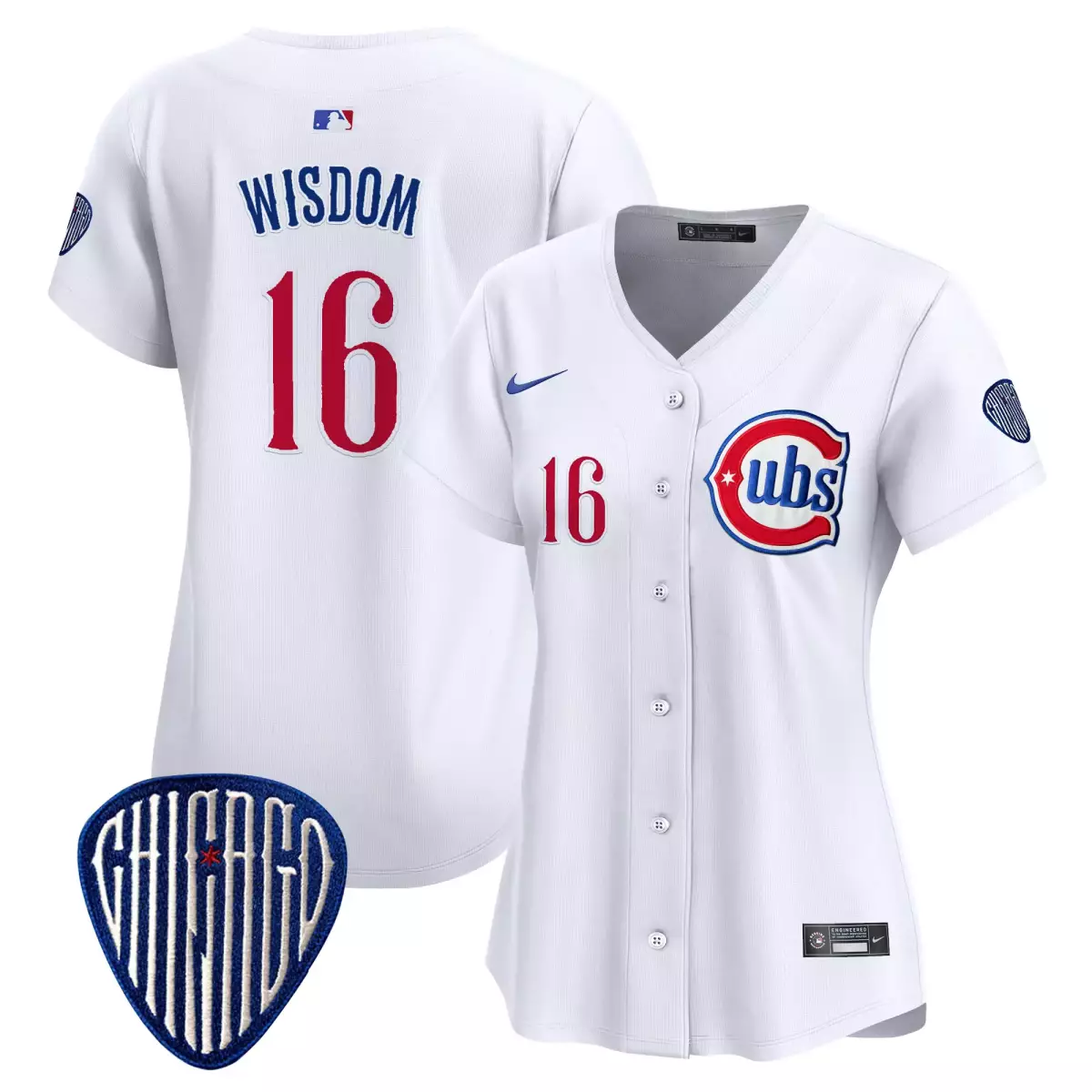 chicago cubs 16 wisdom white jersey 2025 independence day vapor premier limited all stitched qnd