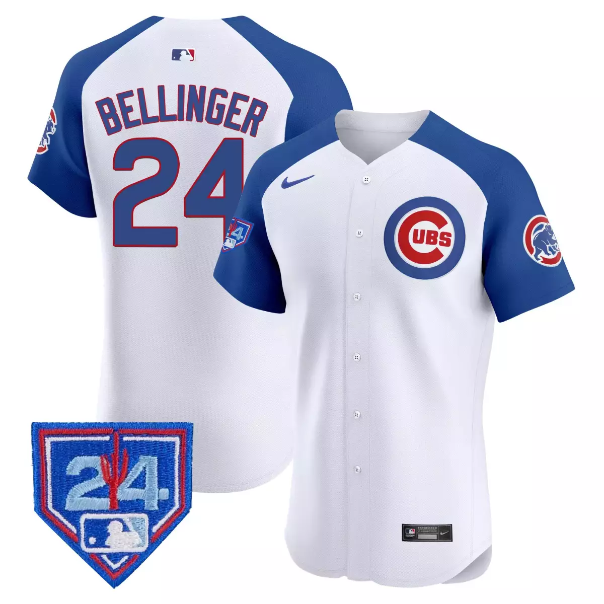 Bellinger Chicago Cubs 2024 White Jersey | Spring Training Patch Vapor Premier Elite V2 | Fan Gear for Men, Women & Youth