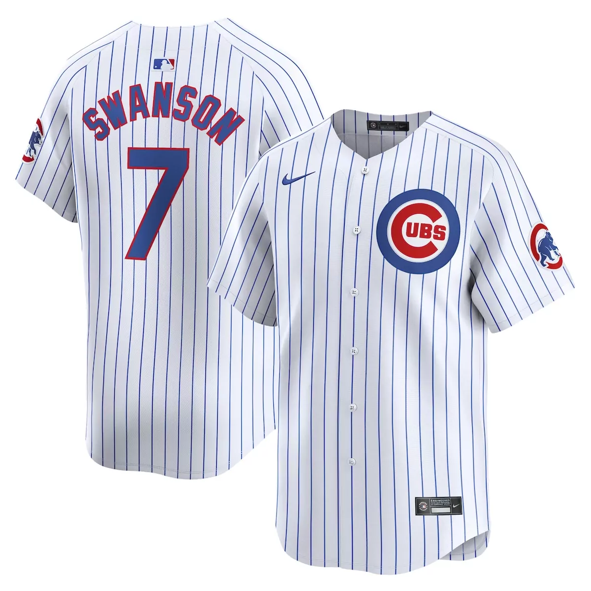 Dansby Swanson Chicago Cubs White Home Limited Player Jersey | Unique Fan Gear for Men, Women & Youth