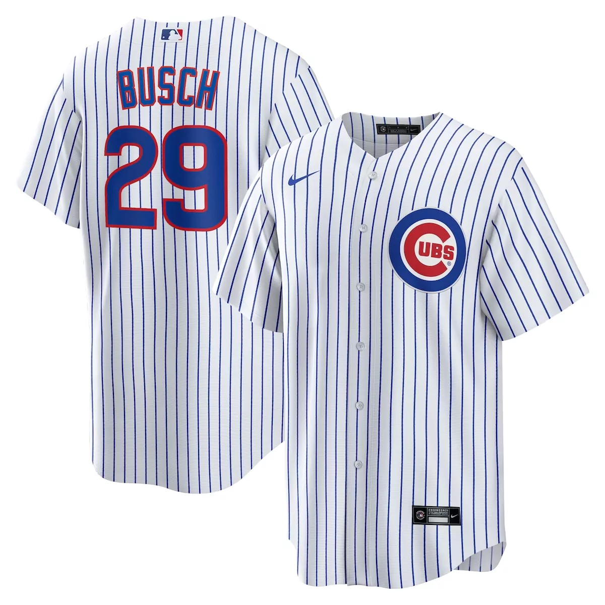chicago cubs michael busch white home jersey j7d