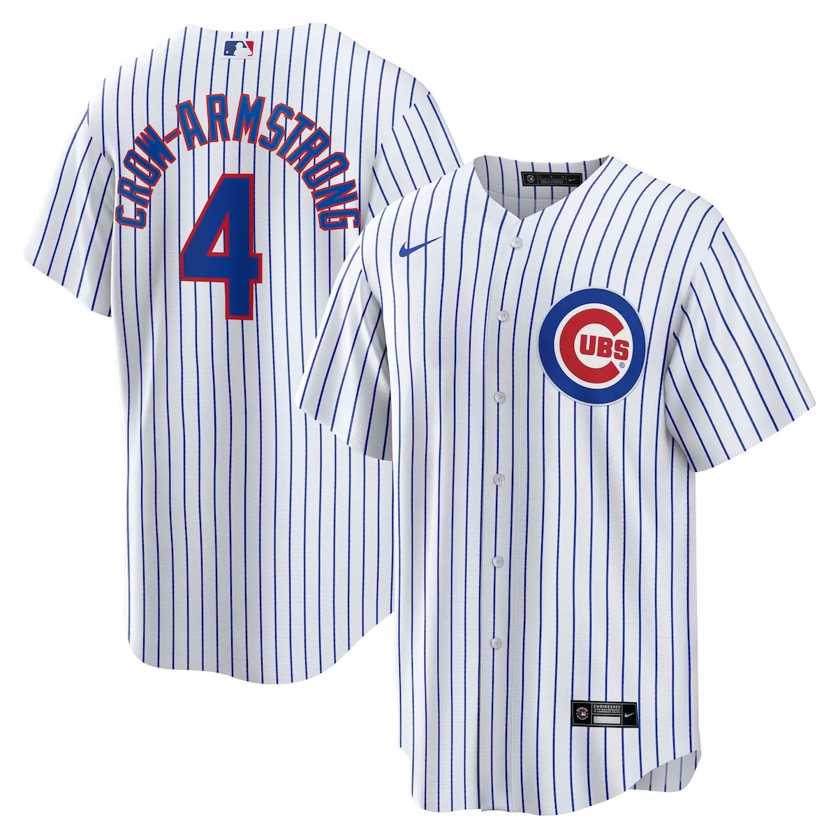 chicago cubs pete crow armstrong white home jersey jjf
