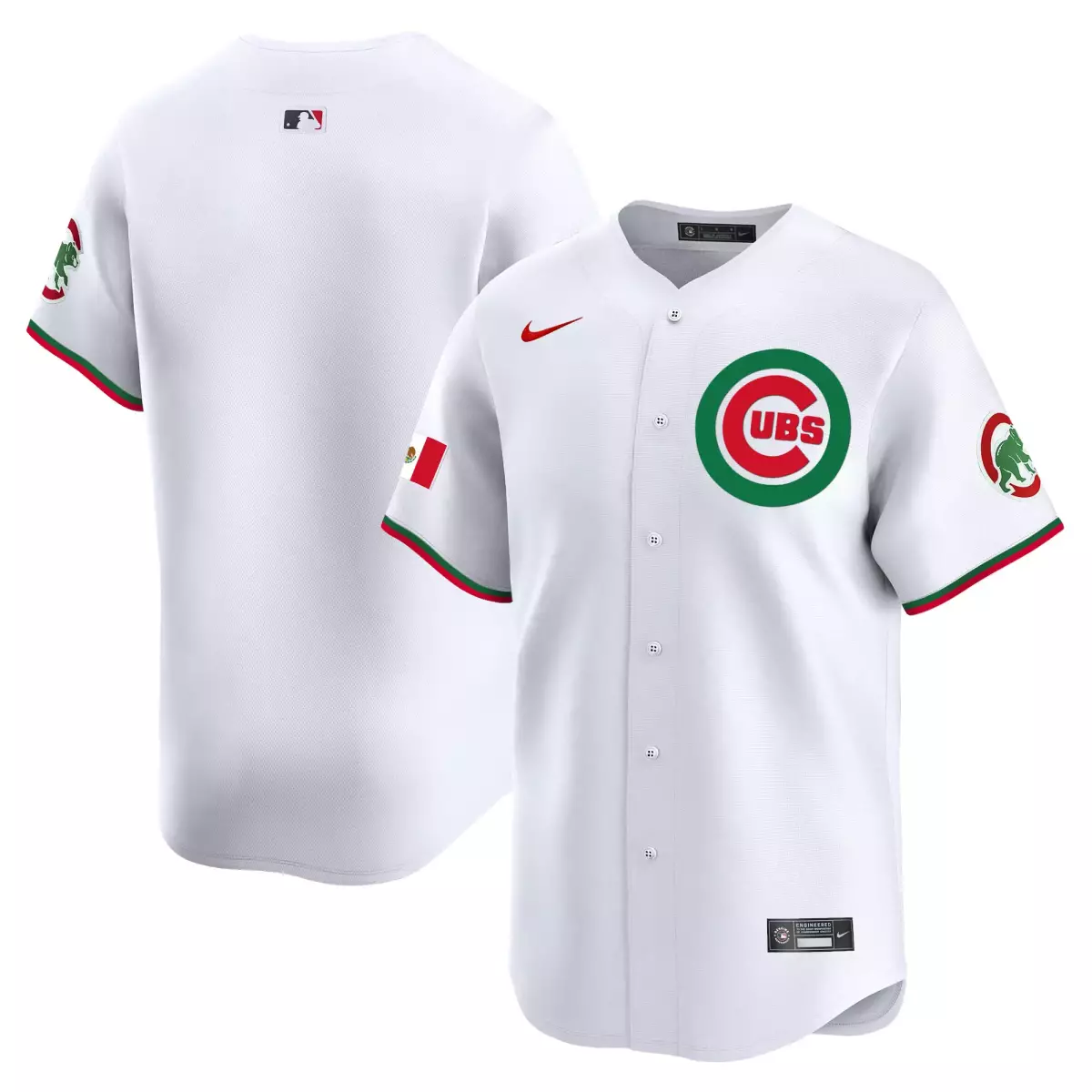 Chicago Cubs White Mexico Vapor Premier Limited V2 Jersey | All Stitched Fan Gear | For Men, Women & Youth
