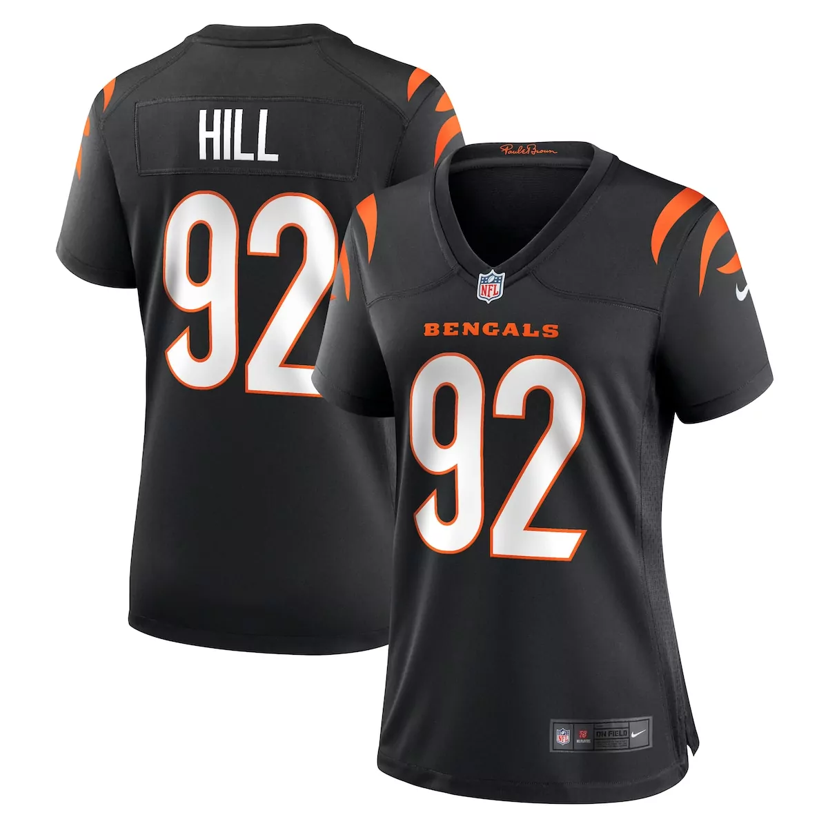 cincinnati bengals b j hill black game jersey vi0