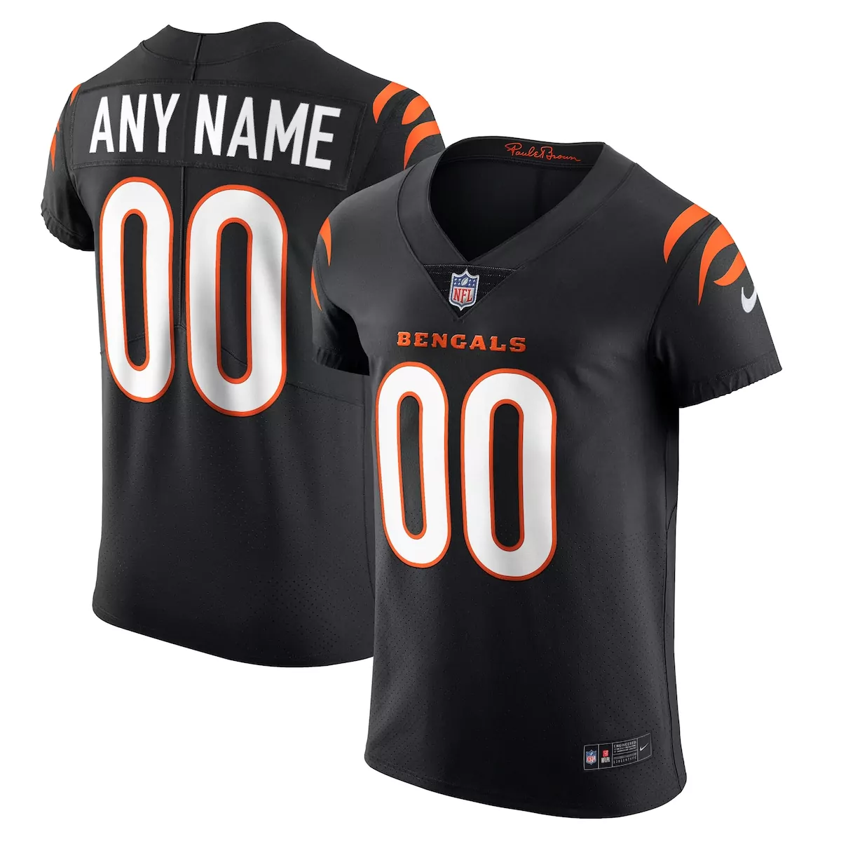 cincinnati bengals black vapor elite custom jersey al6