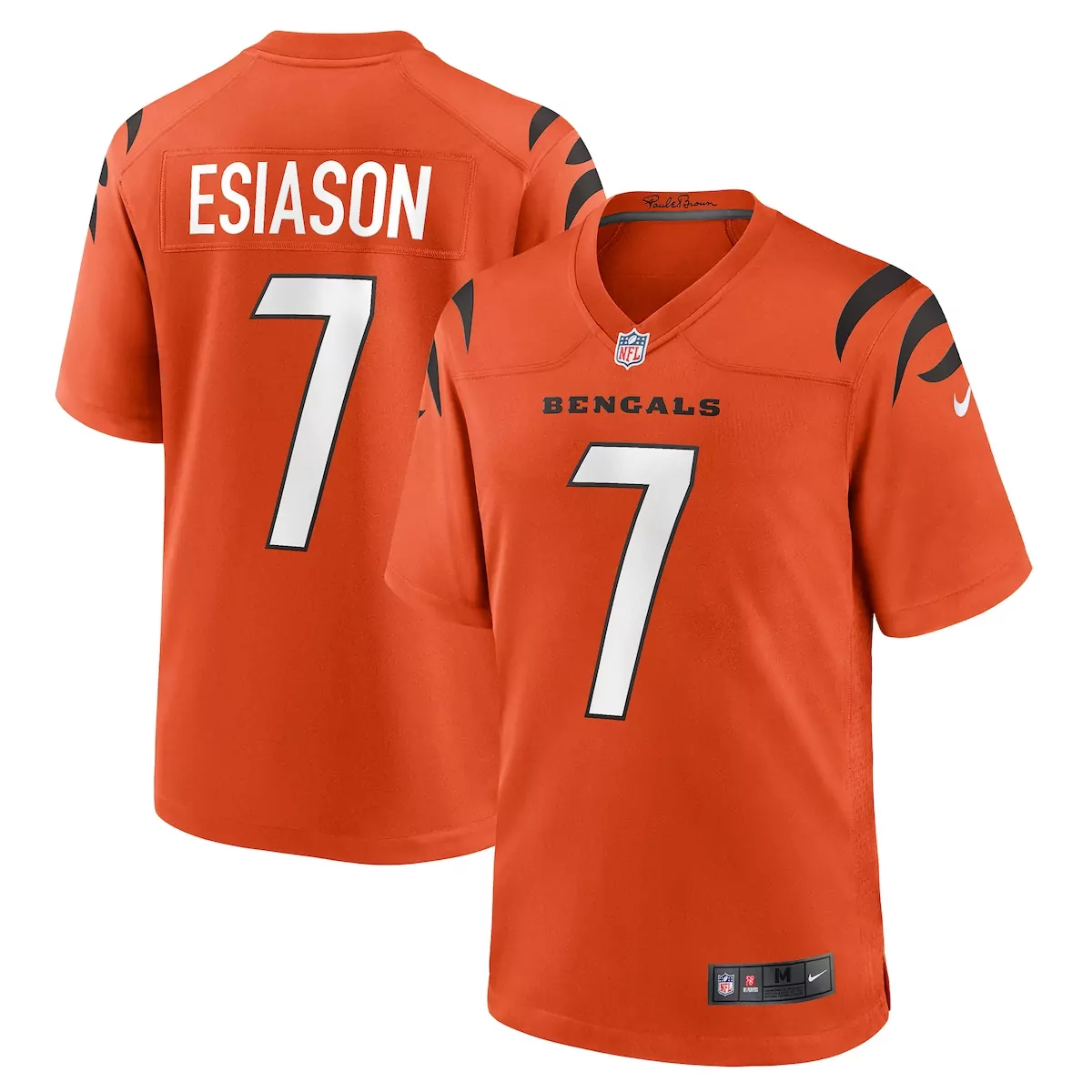 cincinnati bengals boomer esiason orange retired player alternate game jersey