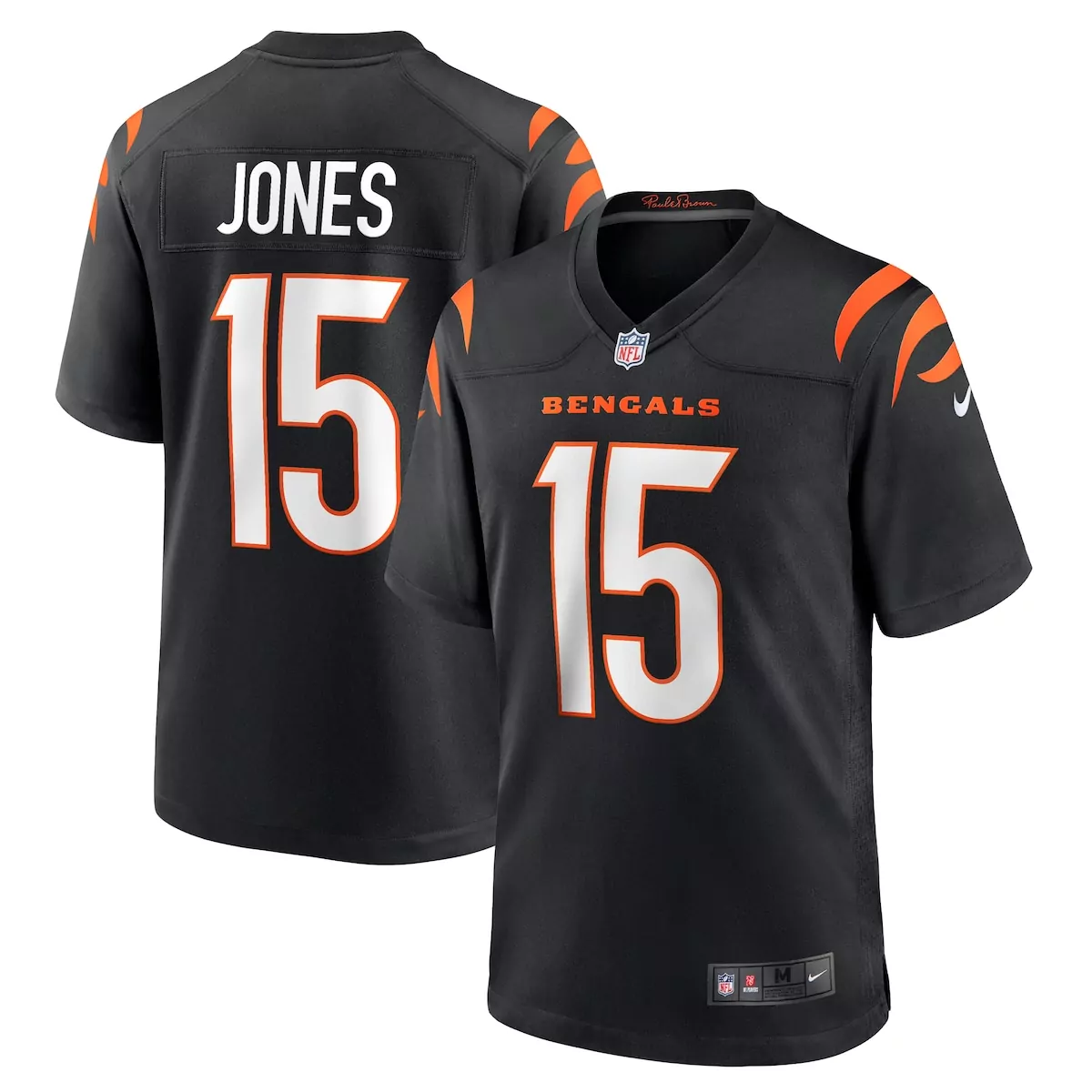 cincinnati bengals charlie jones black team game jersey b0k
