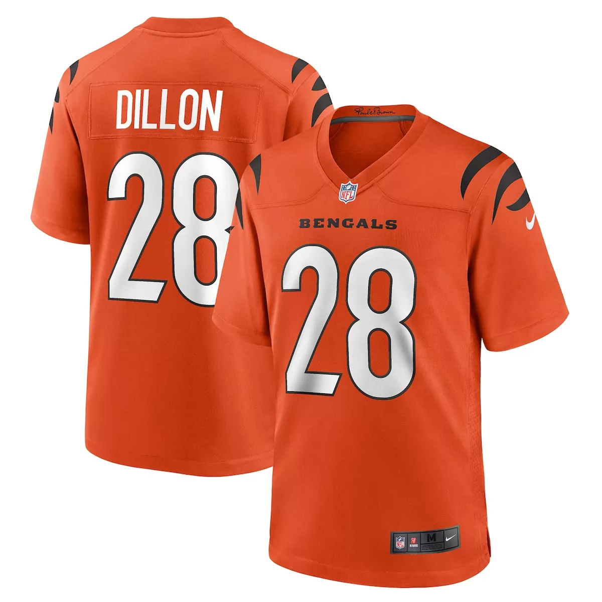 cincinnati bengals corey dillon orange retired player alternate game jersey au3
