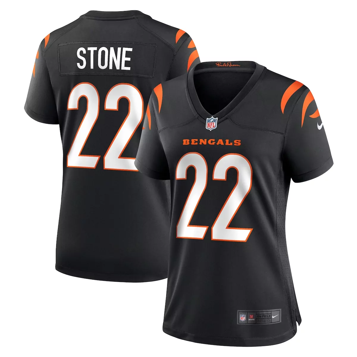cincinnati bengals geno stone black game jersey sge