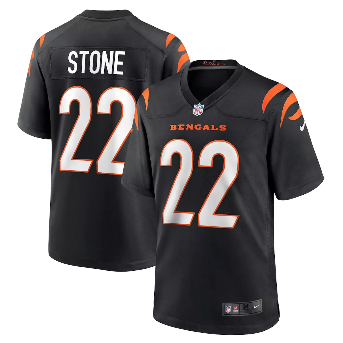 cincinnati bengals geno stone black game jersey sge