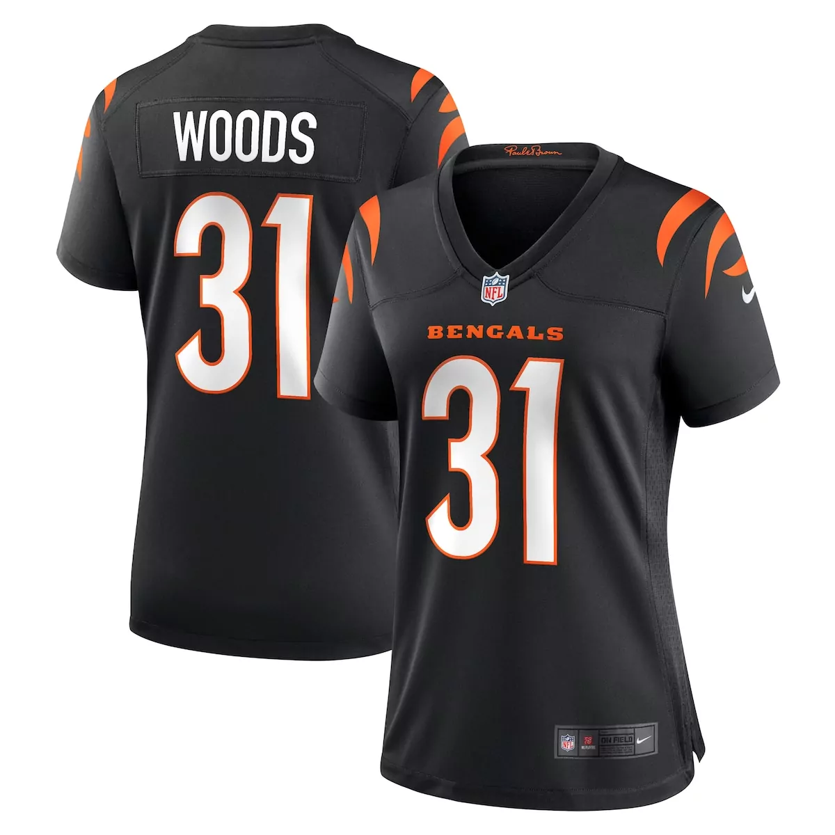 cincinnati bengals ickey woods black retired player game jersey ash