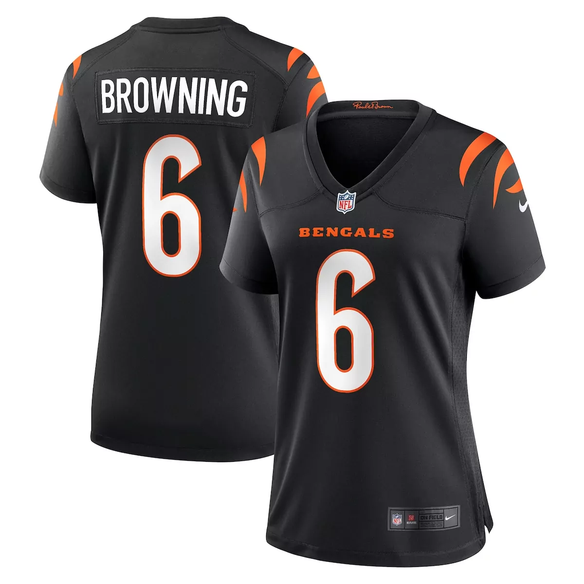 cincinnati bengals jake browning black game jersey xwm
