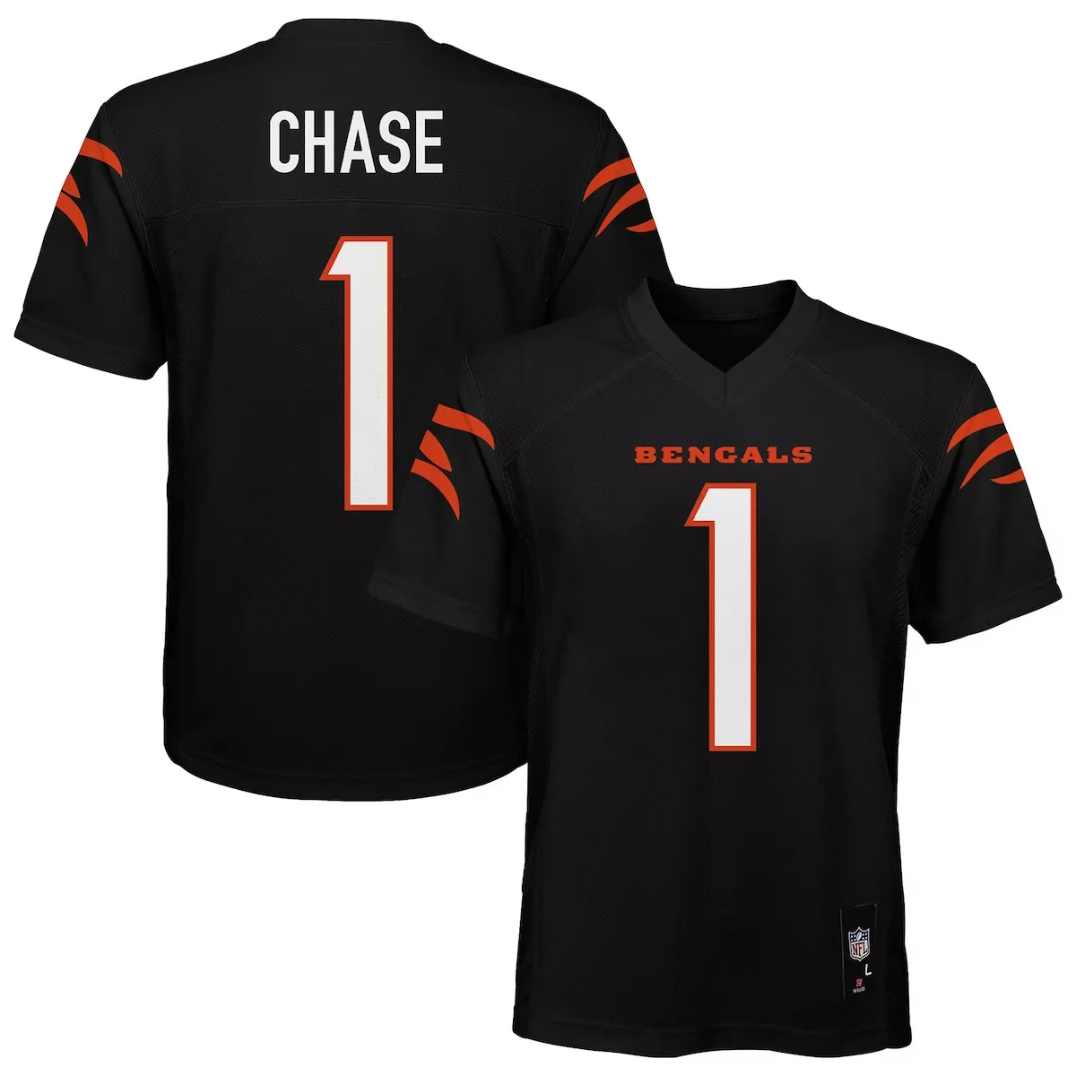 cincinnati bengals jamarr chase black player jersey