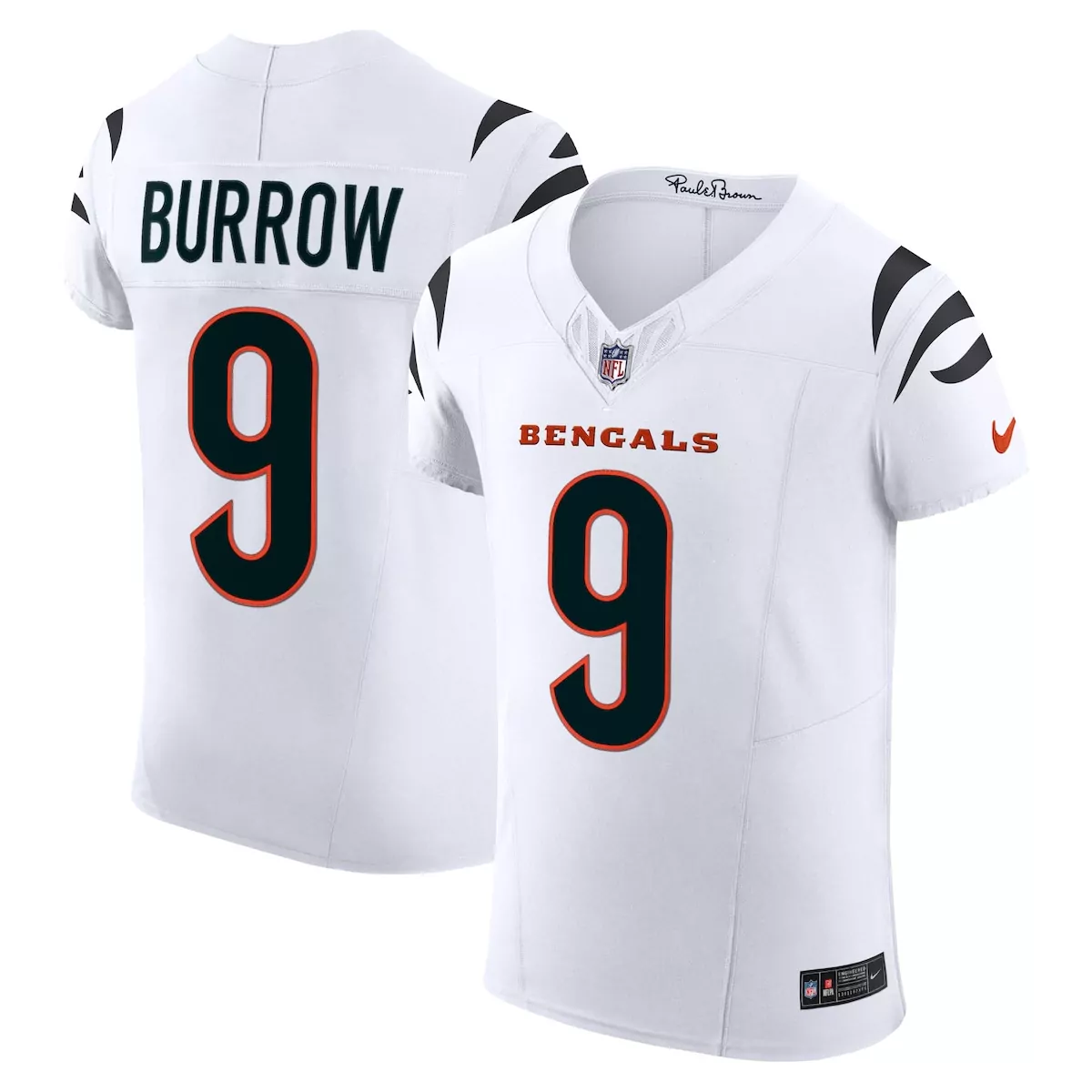 cincinnati bengals joe burrow white game jersey zkw