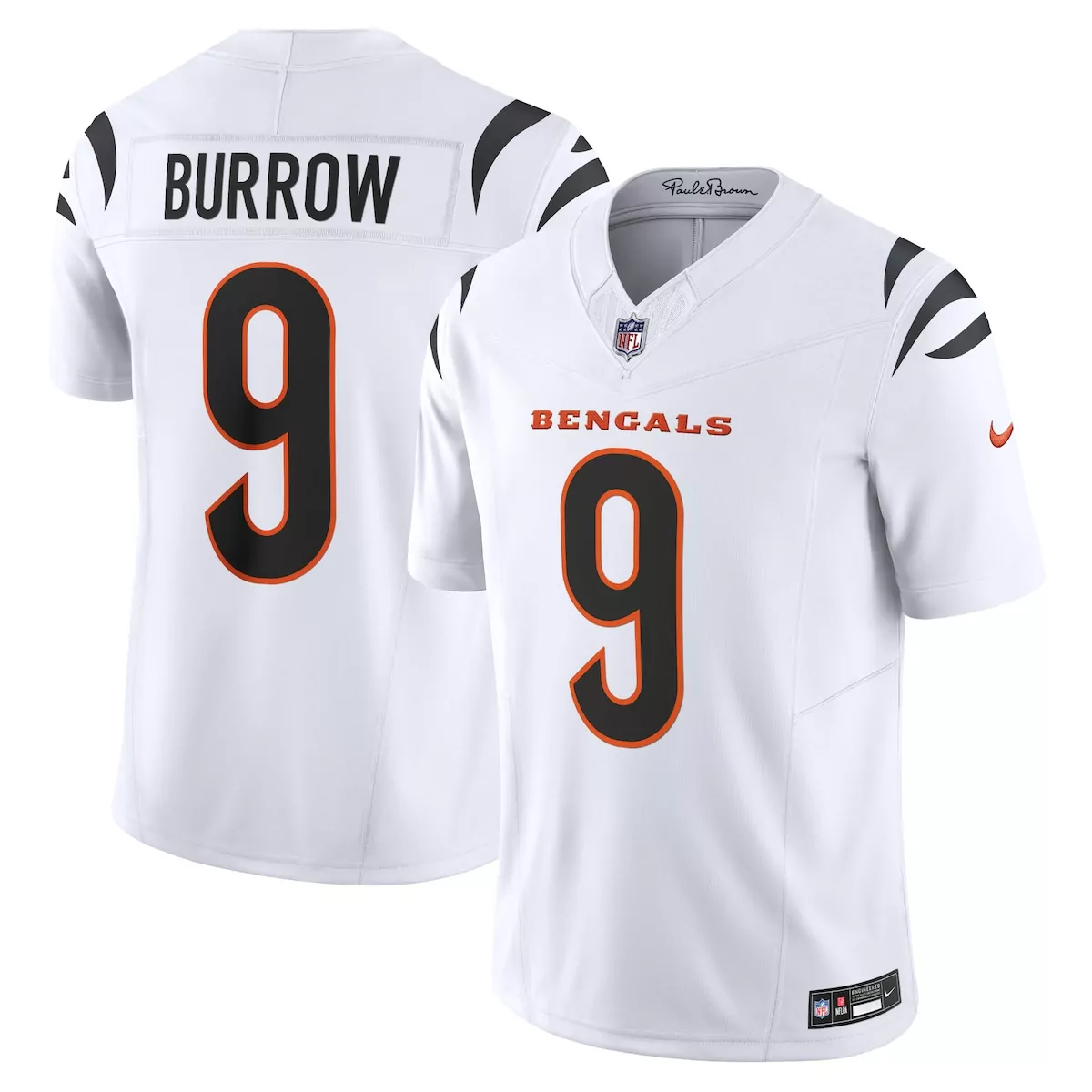 cincinnati bengals joe burrow white game jersey zkw