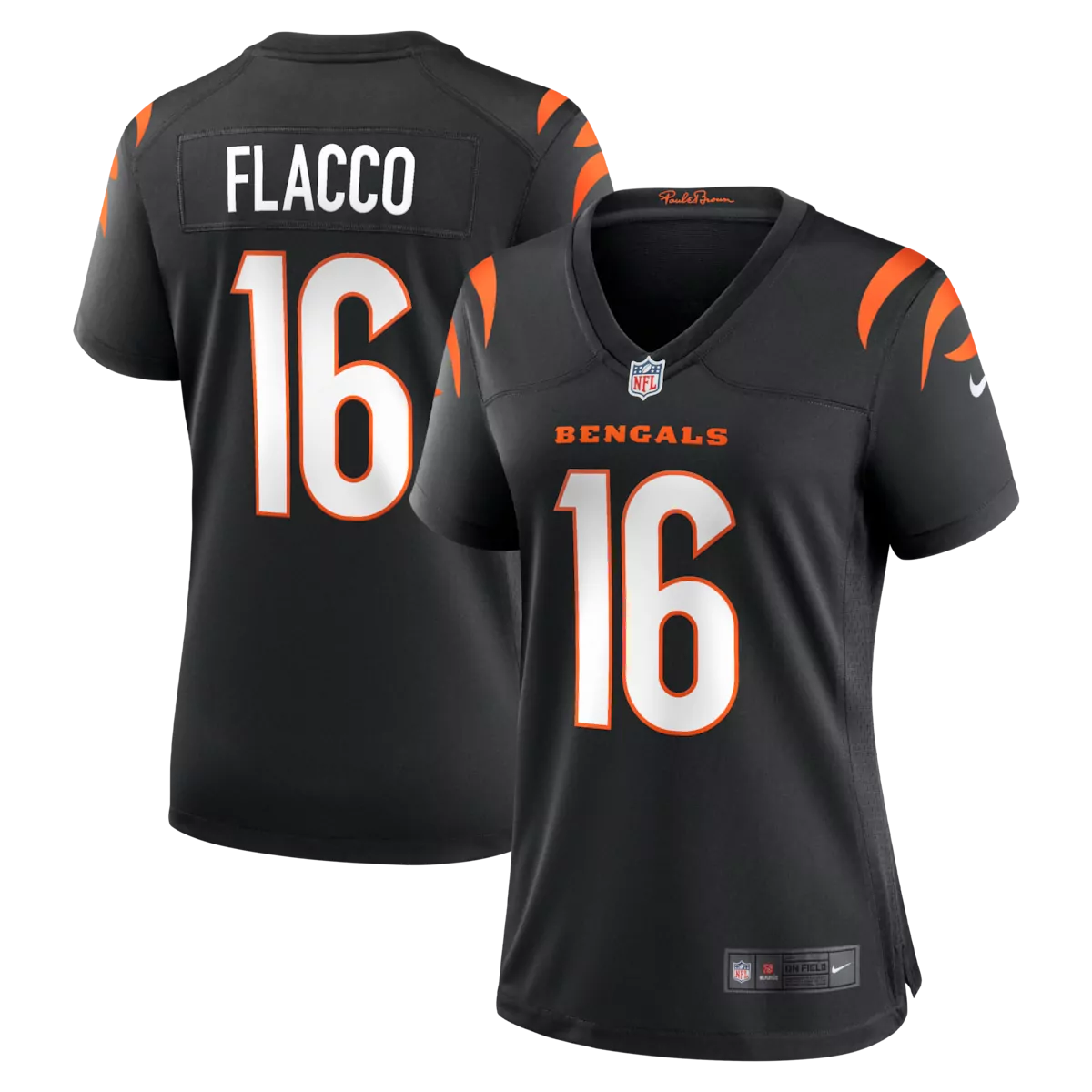 cincinnati bengals joe flacco black team game jersey rdj