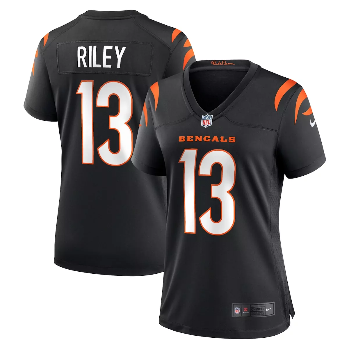cincinnati bengals ken riley black retired player game jersey myo