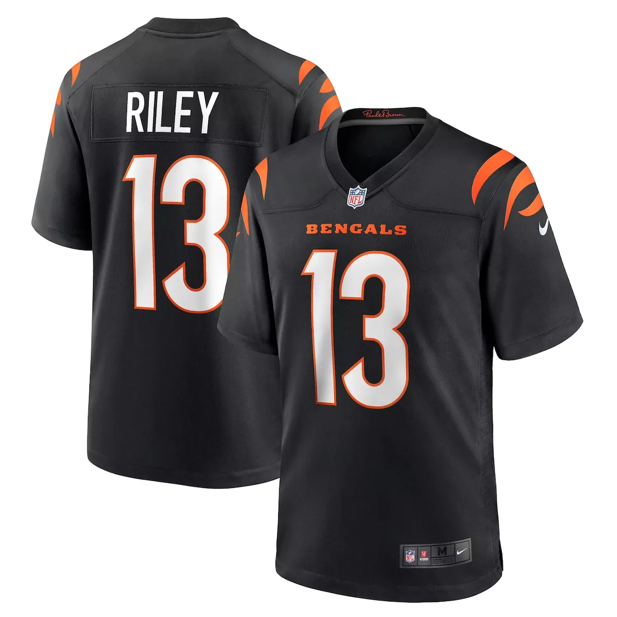 cincinnati bengals ken riley black retired player game jersey myo