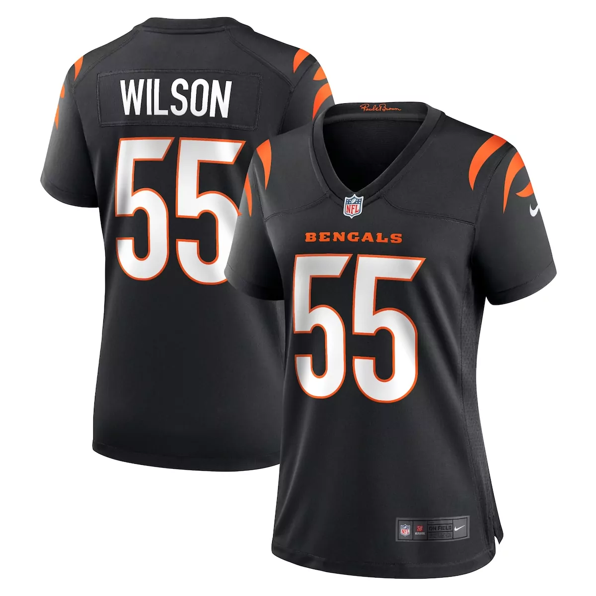 cincinnati bengals logan wilson black game jersey 53l
