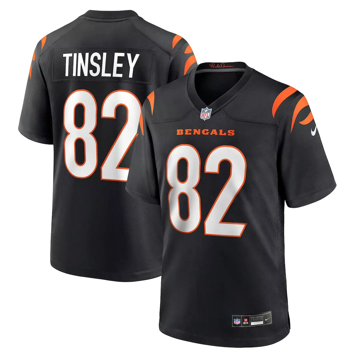 cincinnati bengals mitchell tinsley black team game jersey d6b