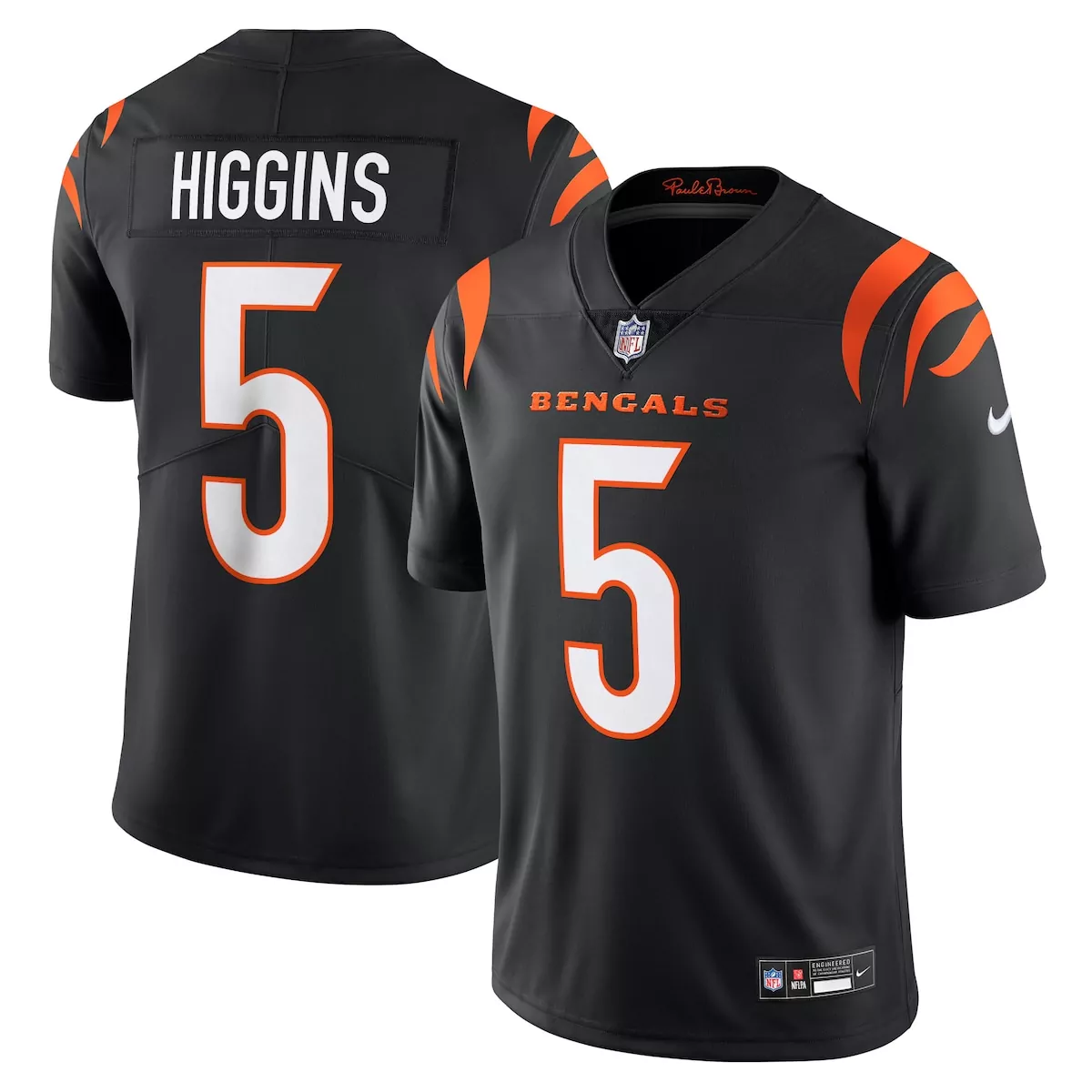cincinnati bengals tee higgins black vapor untouchable limited jersey