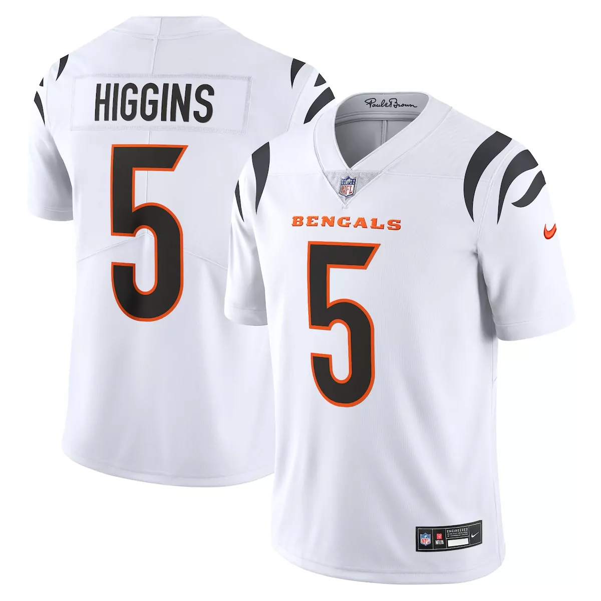 cincinnati bengals tee higgins white vapor untouchable limited jersey
