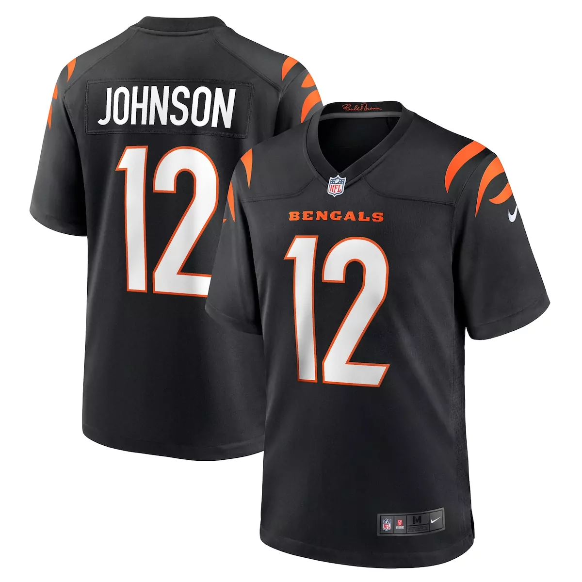 cincinnati bengals tyron johnson black home game player jersey